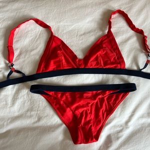 Red and Blue Rye Bikini